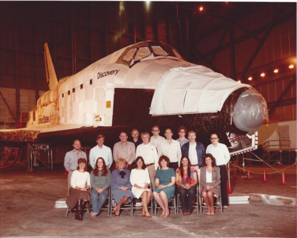 Jim’s Shuttle data group he supervised at Kennedy Space Center before being transferred to Downey, CA.