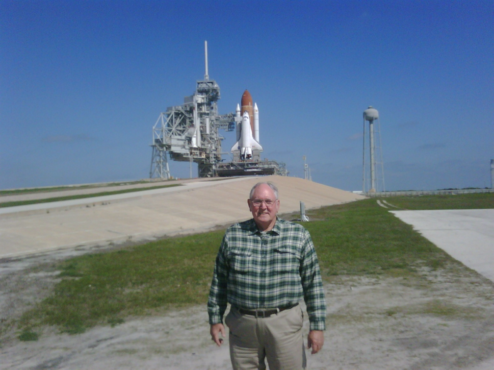 Jim at Complex 39A with STS-135 on the launch pad just a few days before it was launched and became the final Shuttle mission.